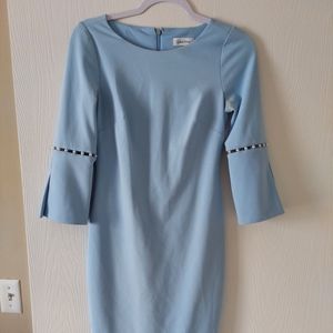 Light blue Calvin Klein dress with pearl details